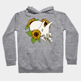 Triceratops and Sunflowers Hoodie